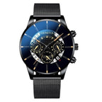 Men's Watch Stainless Steel Calendar Quartz Wristwatch Men Sports Watch Clock Geneva Clock hours For Mens and Boys - SJB-DIAMOND ELITES
