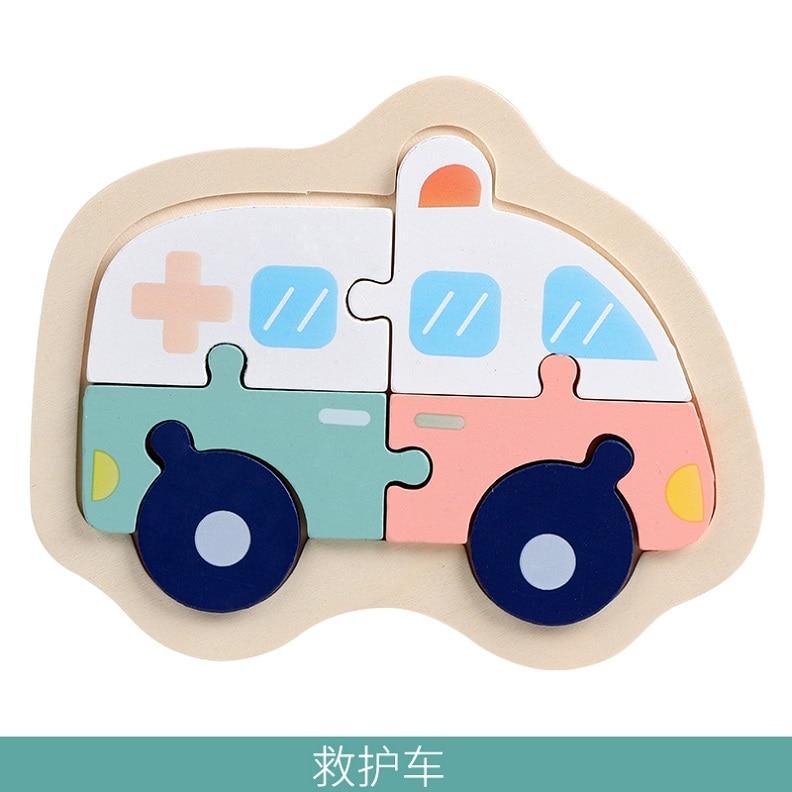 Wooden Children Colorful Animal Stevvex Puzzle for Toddler Creative Puzzle Early Educational Toys for Boys and Girls 2-4 - SJB-DIAMOND ELITES