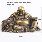 Antique Copper Maitreya Buddha Statue Small Desktop Brass Ornament Home Decor Sculptures Religions Room Desk Decoration Figurine Lootquake LLC
