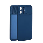 Sliding Lens Protective Silicone Case For iPhone 11 Pro Max Mini 12 Pro 13 Push Cover iphone Slide Camera Cover Case with Camera Lens Protector Cover Silicone Bumper Slim Phone Cover Compatible with iPhone Stevvex