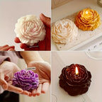 Peony Candle Silicone Mold 3D Peony Shape DIY Scented Candle Mold for Family Wedding Party Decoration