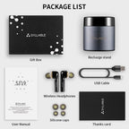 Modern Luxury Original Bluetooth V5.0 Bass Earphones Wireless Headset Noise Reduction  Volume Control Earbuds - SJB-DIAMOND ELITES