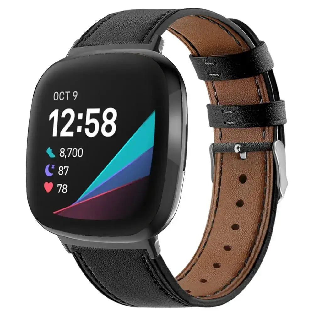 Fitbit Versa & Sense Leather Band - Durable Stylish Design - SJB-DIAMOND ELITES