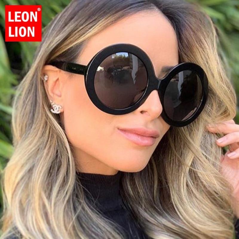 Luxury Round Oversized Big Frame Oval Vintage Elegant Woman Sunglasses  Oculos De Sol Gafas - SJB-DIAMOND ELITES