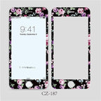 3D Curved Edge Tempered Glass for iPhone 6 6s 7 8 Plus Fashion Flowers Pattern Screen Protector Protective Film Tempered Glass Screen Protector Designed for iPhone Stevvex