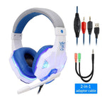 Professional Led Light Gaming Headphones for Computer Adjustable Bass Stereo PC Gamer Over Ear Wired Headset With Mic - SJB-DIAMOND ELITES