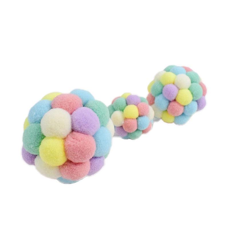 Fashion New Plush Pet Toy Cat and Dog Self-Hey Funny Cat Bite-Resistant Toy Ball Cute Funny Interactive Toy Balls For Cats Multicolor Toy Balls For Cat Stevvex