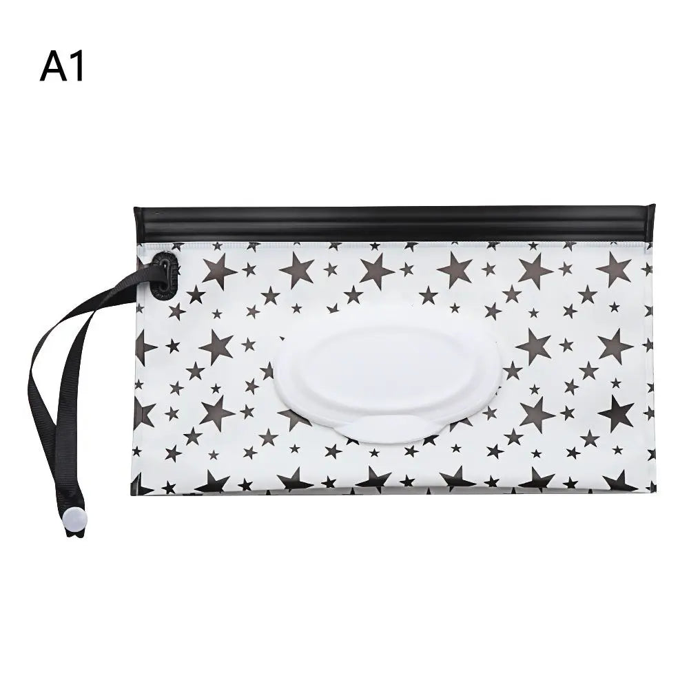 NEW Portable EVA Baby Wet Wipe Holder Case Reusable Refillable Wet Wipe Bag Tissue Box Snap-Strap Cosmetic Pouch Home Storage Lootquake LLC