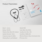 STEVVEX Earphone Bluetooth5.0 Wireless Headset Magnetic Neckband Earphones IPX5 Waterproof Sport Earbud with Noise Cancelling Mic - SJB-DIAMOND ELITES