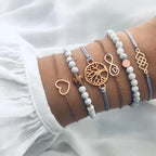 Modern Fashion New Luxury Different Style Elegant Elephant Tree Of Life Tassel Chain Bracelet Sets For Women Jewelry Trend Sets For Her - SJB-DIAMOND ELITES
