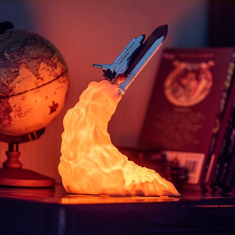 New 3D Print Space Shuttle Lamp Night Light For Space Fans Moon Lamp Rocket Lamp As Room Decoration - SJB-DIAMOND ELITES