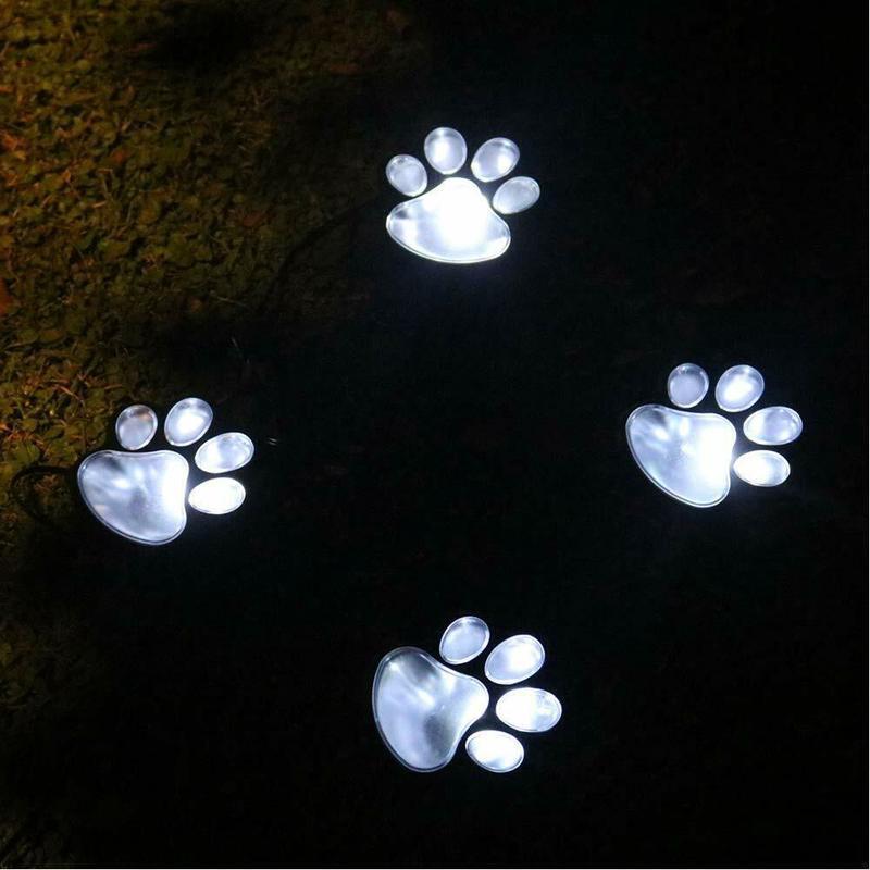 LED Solar Waterproof Cat Dog Animal Paw Shape Lights For Garden Yard Pathway Animal Lover - SJB-DIAMOND ELITES