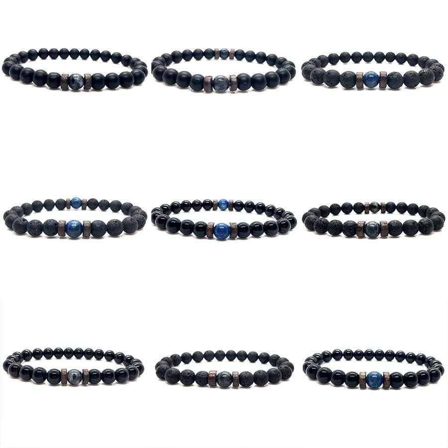 Lava Stone Men Wrist  Bracelet Natural Moonstone Bead Tibetan  Chakra Diffuser Bracelets For Men Jewelry Cool Gifts - SJB-DIAMOND ELITES
