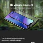 10D Curved Edge Aluminum Alloy Tempered Glass for iPhone X XS MAX 11 12 Pro Max mini 6 6S 7 8 Plus Full Cover Screen Protector  Titanium Alloy Metal Edge Full Coverage Front Tempered Glass Screen Protector for iPhone Stevvex