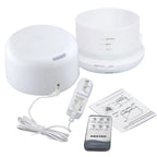 300 500ML Air Humidifier With Remote Control Colorful Non-printed Ultrasound Aroma Diffuser Pure White Dark Light Wood Grain Lootquake LLC