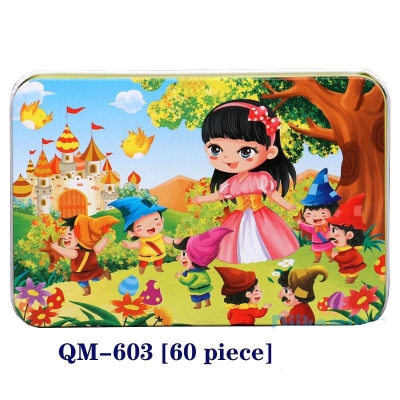 New 60 Pieces Wooden Puzzle Kids Toy Cartoon Animal Wooden Puzzles Child Early Educational Learning Toys for Christmas Gift - SJB-DIAMOND ELITES