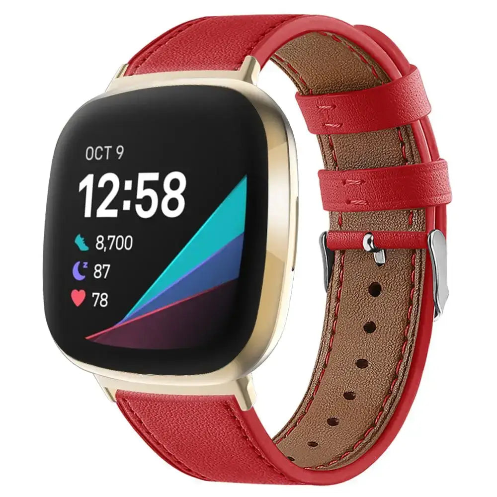 Fitbit Versa & Sense Leather Band - Durable Stylish Design - SJB-DIAMOND ELITES