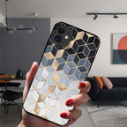 Unique Abstract Ultra Thin Sparkle Soft Silicone Case For iPhone XS Max 8 7 Plus X XR 6 6S 5S Mini Black Phone Case Marble Geometric Art Soft Silicone Cover Stevvex