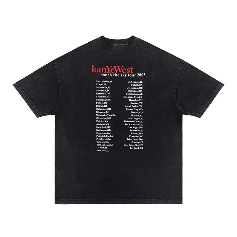 Spring summer new product the same drop-out bear print short-sleeved T-shirt man Pi-Mart