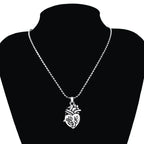 Pair Of Lovers Fashion Puzzle Anatomical Heart Necklaces Pendants Stainless Steel Chain Couple Collares Women Valentine Day Gift
