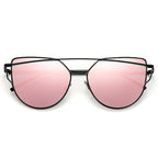 NEW  Stevvex Designer Cat eye Sunglasses For Women and Ladies in Vintage Metal Reflective Glasse Mirror Retro Oculos De Sol Gafas Style With UV 400 Protection - SJB-DIAMOND ELITES