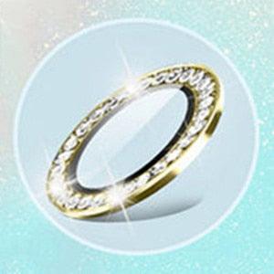 2023 New Diamond Bling Metal Ring Glass Protective Cap For iPhone 14 13 12 11 Pro Max Mini Camera Lens Circle Protector Paste Tempered Glass Camera Cover Camera Lens Protector Stevvex