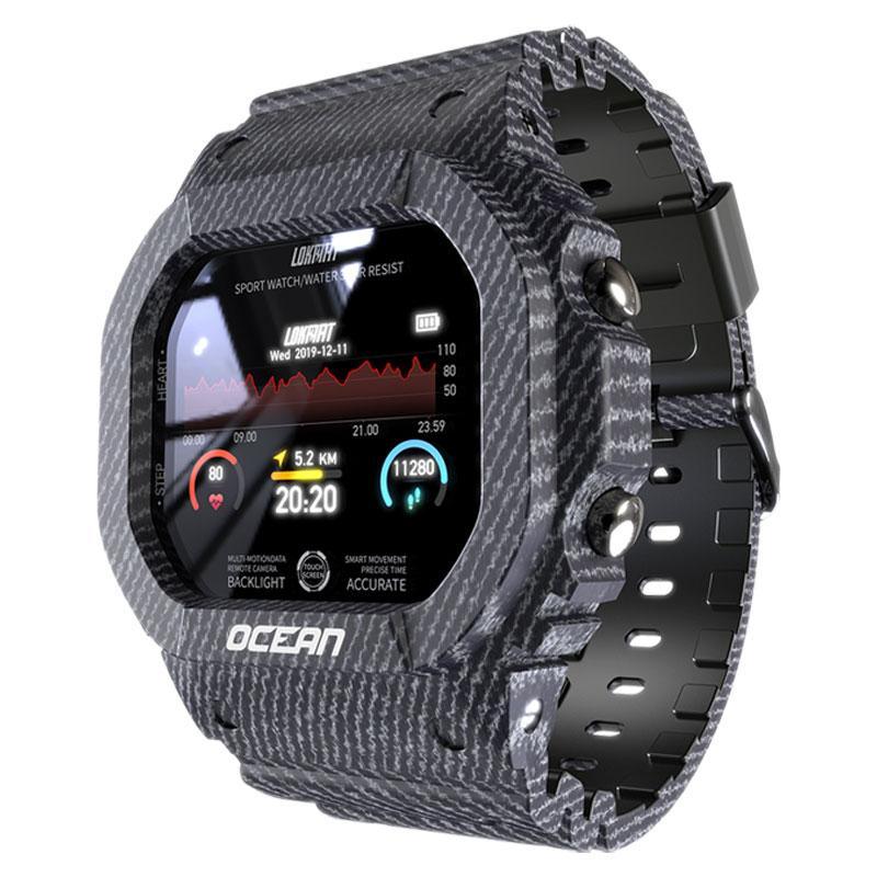 Military Ocean Army Smart Watch For Menand Woman For  Fitness and Sport With Tracker Blood Pressure Message Push Heart Rate Monitor and Clock Smartwatc For Android - SJB-DIAMOND ELITES