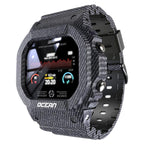 Ocean Army Smart Watch For Menand Woman For  Fitness and Sport With Tracker Blood Pressure Message Push Heart Rate Monitor and Clock Smartwatc For Android - SJB-DIAMOND ELITES