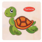 Baby Toys Wooden 3D Puzzle Cartoon Animal Intelligence Kids Educational Brain Teaser Children Tangram Shapes Learning - SJB-DIAMOND ELITES