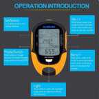 SUNROAD FR510 Handheld GPS Navigation Receiver Portable Handheld Digital Altimeter Barometer Compass Camping Hiking Tool