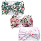 Modern Luxury Elegant Baby Girls Headband Turban Photography Props Baby Hair Accessories Bow 3 Pcs Set For Girls Baby