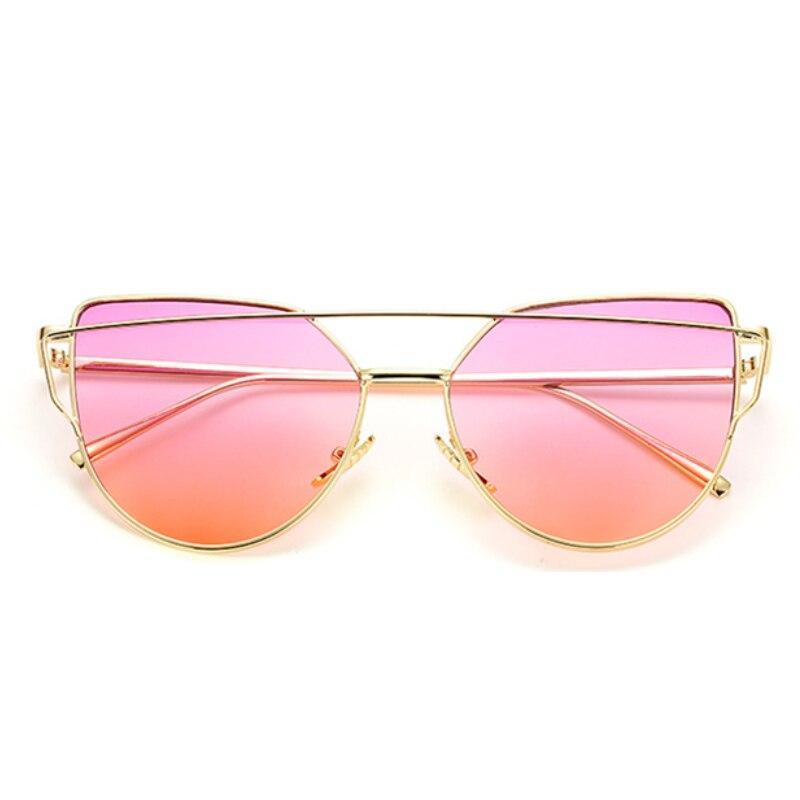 NEW  Stevvex Designer Cat eye Sunglasses For Women and Ladies in Vintage Metal Reflective Glasse Mirror Retro Oculos De Sol Gafas Style With UV 400 Protection - SJB-DIAMOND ELITES