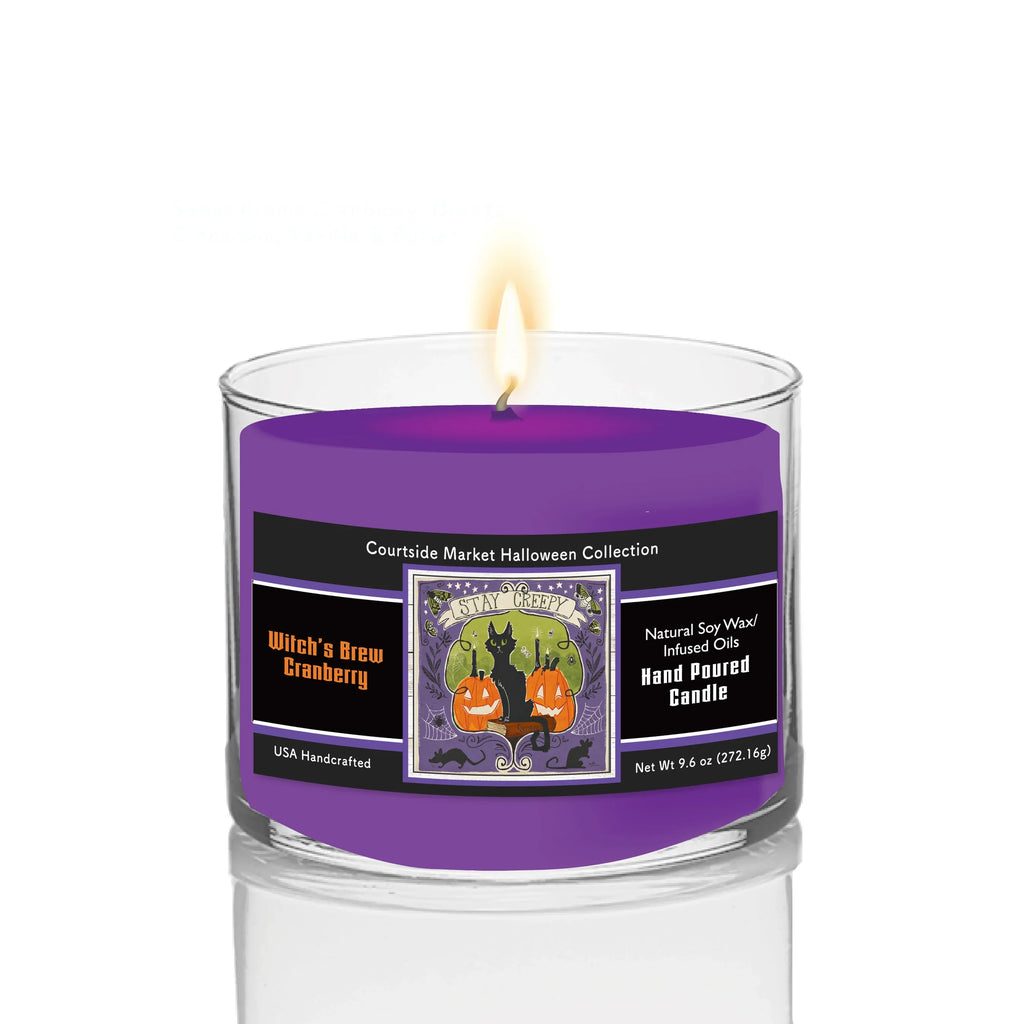 TD Courtside Market Stay Creepy V Soy Wax Custom Scented Candle in Glass Jar for Valentine's Day or Holidays Oil Material Lootquake LLC