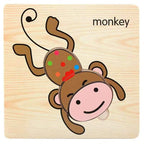 3D Wooden Children Interesting Puzzle Toys With Animals and Cars Exellent Puzzles Intelligence Kids Early Educational Toys For Children - SJB-DIAMOND ELITES