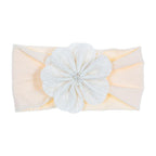 Cute 1PCS Baby Girls Lotus Flower Nylon Headband Knot Elastic Newborn Toddler Headwraps Kids Hair Accessories Gifts