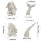 Resin Mermaid Statue Garden, Angel Themed Floor Installation Sculpture