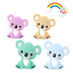 2pcs Cartoon Baby Teether Animal Silicone Teether Raccoon Elephant Koala Giraffe  Baby Teething Toys Accessories Perfect Toy For Kids