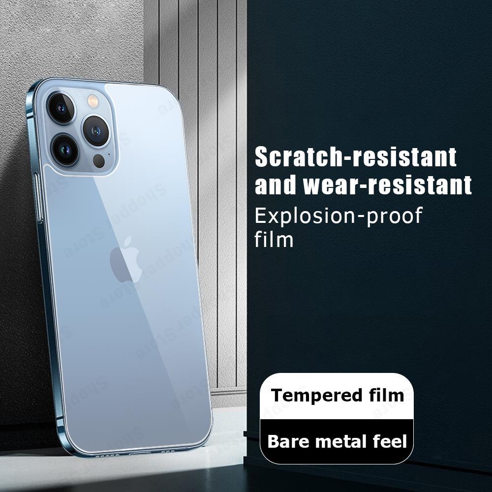 3Pcs Tempered Back Glass For iPhone 13 Pro Max Mini Protective Screen Protector Glass Film For iPhone 13 12 11 14 Pro XS Max XR Temper Film Premium HD Clarity Anti-Fingerprint/Scratch Back Protector Stevvex