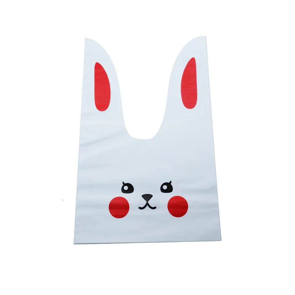 Hot Sale 20 / Batch Cute Rabbit Carrot Ear Biscuit Bag Candy Biscuit Gift Bag Snack Baking Packaging Supplies Easter Decoration Lootquake LLC