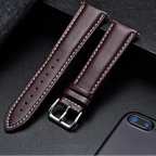 Motorola Moto Watch Band, Soft Calfskin Leather Strap, Steel Buckle