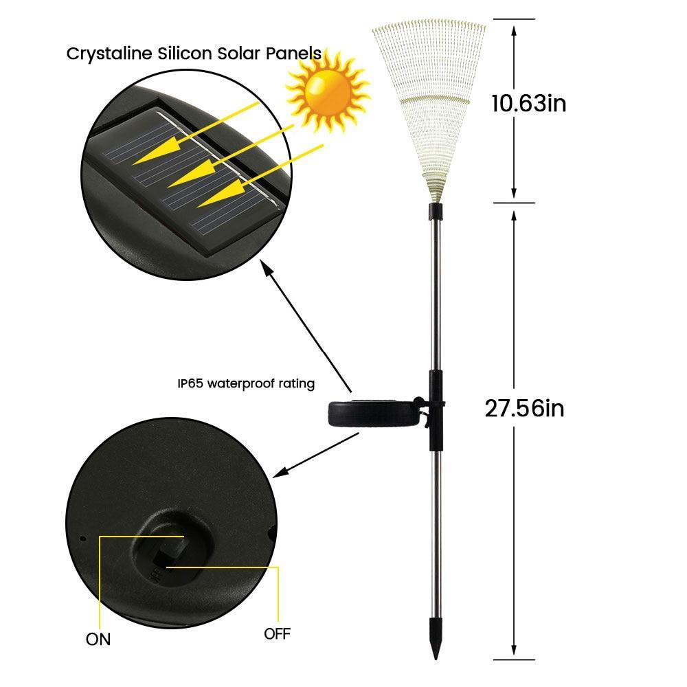 Modern Garden Luxury LED Solar Waterproof Lamp In Shape Of Tree Fireworks With Copper Wires - SJB-DIAMOND ELITES