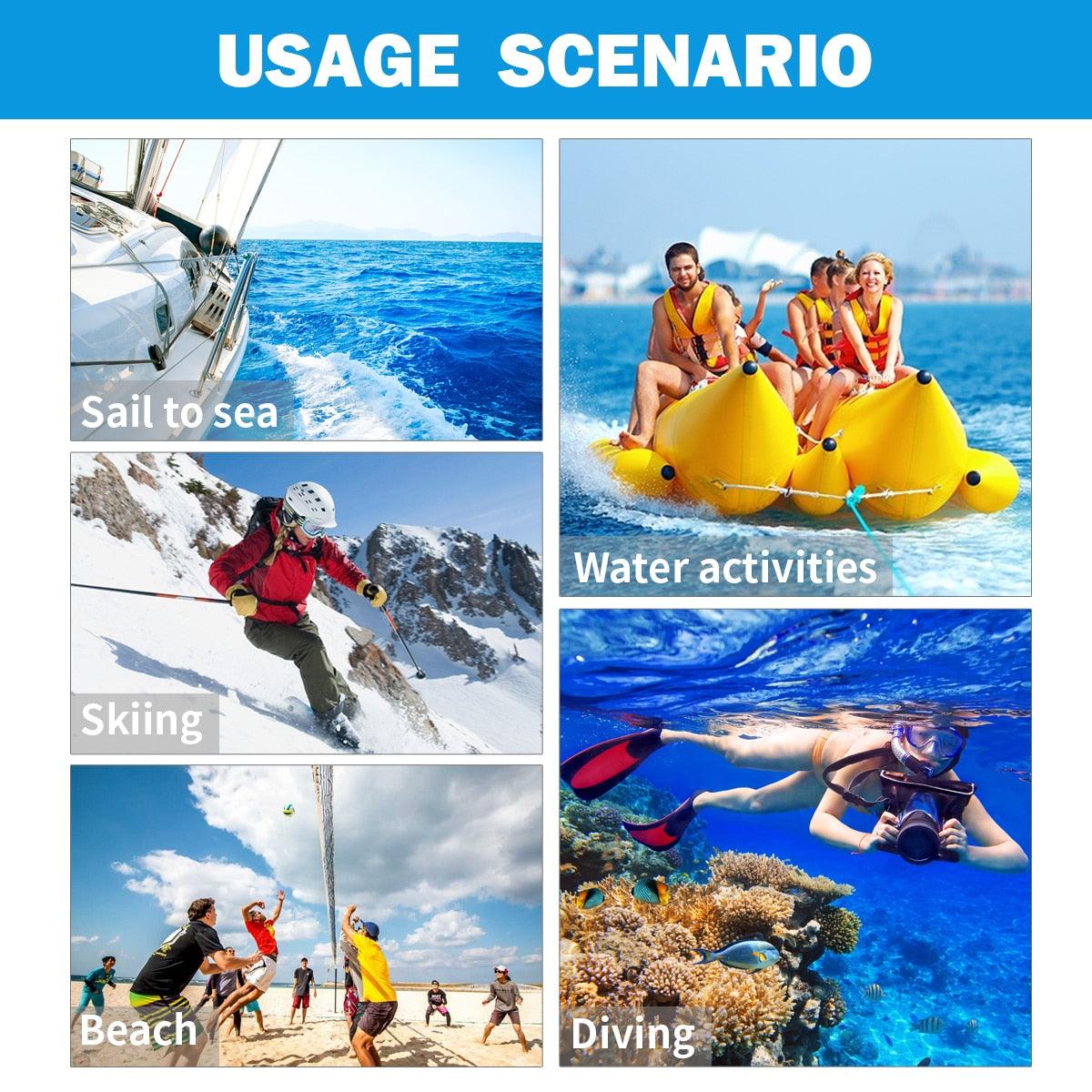 Waterproof Swimming Bag 3 Layers Water Proof Diving Beach Shoulder Waist Bag Underwater Mobile Phone Bag Case Waterproof Bag With Adjustable Waist Belt Comfortable Case For Phone Stevvex