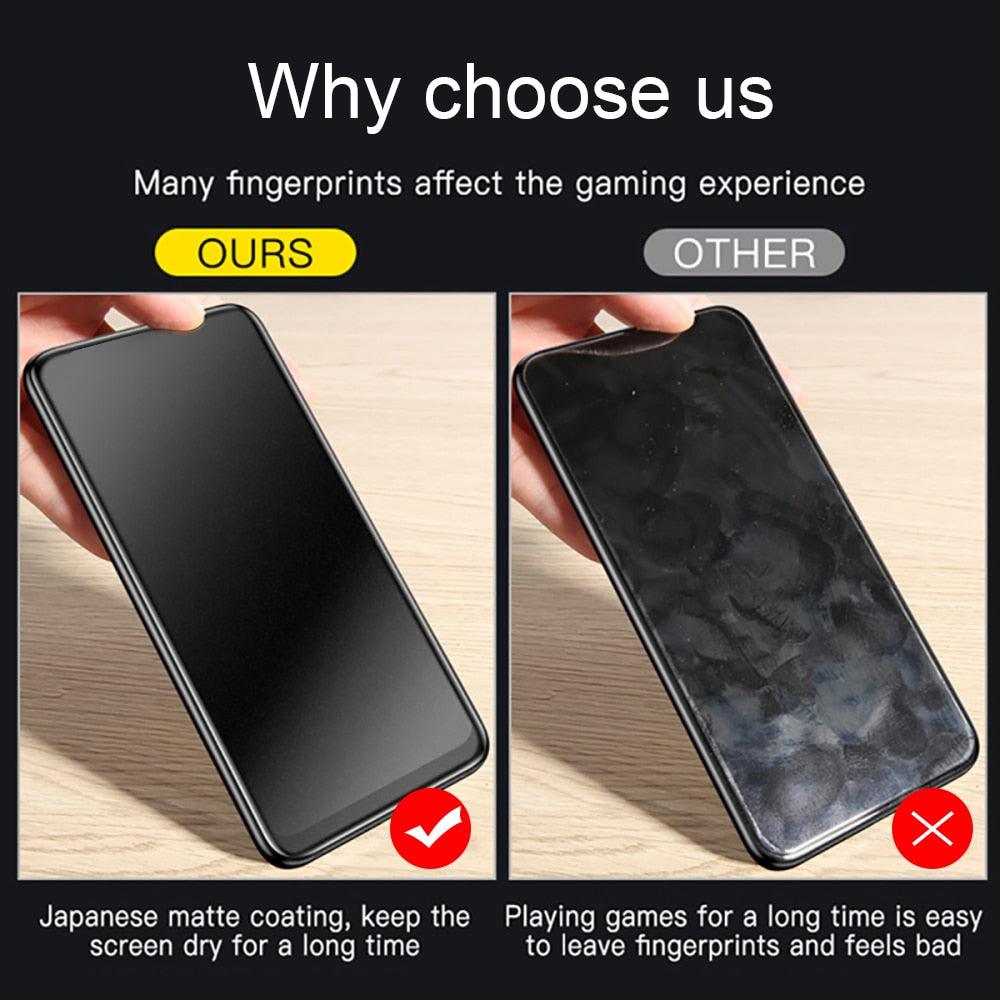 2pcs Matte Tempered Glass For Iphone 12 Pro Max Glass For Iphone 13 12 11 Pro Xs Max X Xr 6 7 8 Plus Screen Protector Film Full Coverage Anti Glare 9h Hardness No Fingerprint Screen Protector Guard Stevvex