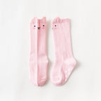 White Baby Sock Non Slip Cotton Long Socks Newborn Knee High Socks For Baby Girls Super Elastic Cute Design Stevvex