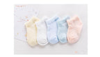 5 Pair Comfortable Breathable Mesh Cotton Soft Pink Blue Newborn Socks For Boy And Girl