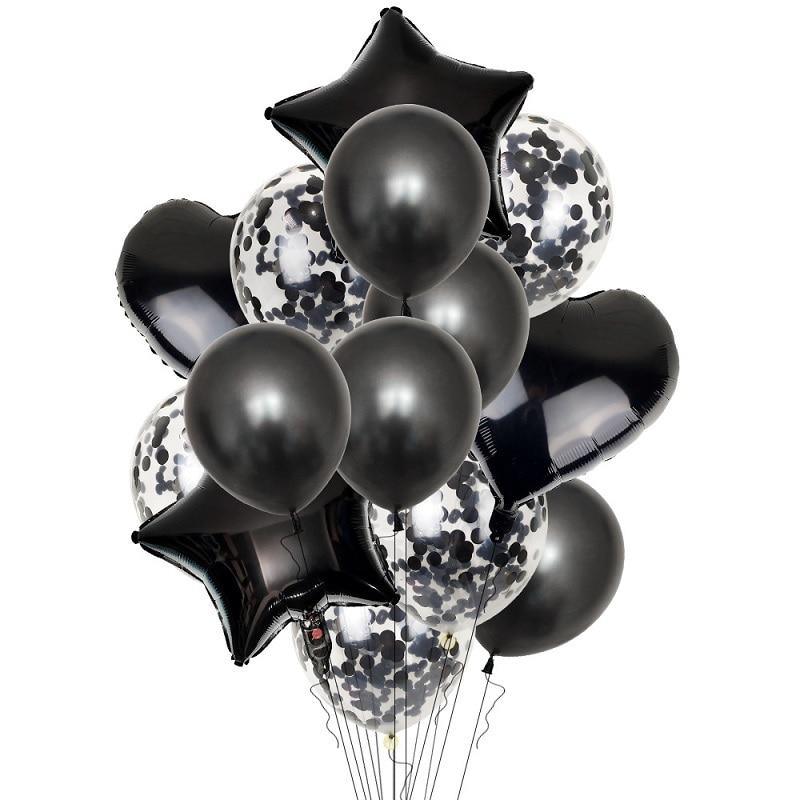 14Pcs Multi Confetti Balloons For Happy Birthday Party Balloons In Several Luxury Variant Helium Ballons For Celebrations for Boy Girls and  Babies party - SJB-DIAMOND ELITES