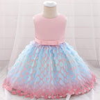 Newborn Baby Girls Clothes Christmas  Princess Dress Lace Colorful Sequins Girls Wedding Party Ball Gown