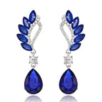 TREAZY Fashion Crystal Wedding Drop Earrings for Women Silver Color Bridal Dangle Earrings Brides Gifts Birthday Party Jewelry