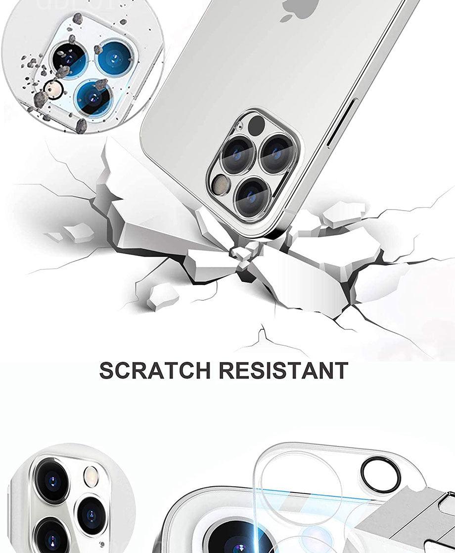 4Pcs Camera Lens Glass Protector on For iPhone 11 12 13 14 Pro Max Tempered Glass For iPhone 14 Plus 12 13 Mini Camera Protector Ultra Thin Transparent Camera Lens Cover Stevvex