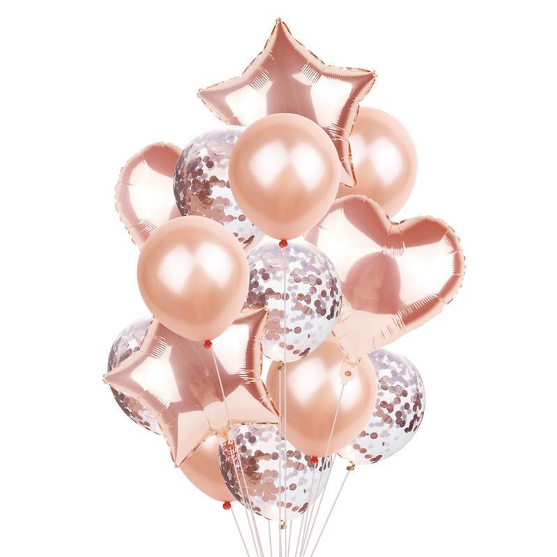 14Pcs Multi Confetti Balloons For Happy Birthday Party Balloons In Several Luxury Variant Helium Ballons For Celebrations for Boy Girls and  Babies party - SJB-DIAMOND ELITES